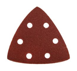 EXTOL papíry brusné delta, bal. 20ks, 93mm, P80, 6 otvorů, uchycení: suchý zip, rozměr: 93x93x93mm, EXTOL PREMIUM (8803883)