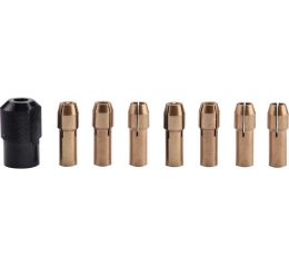 EXTOL kleštiny, sada 8ks, Ř1-1,6-2-2,3-3-2x3,2mm, hlavice M8x0,75 (404191)