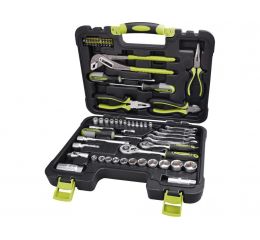 EXTOL sada nářadí 65ks, CrV, 1/4", 3/8" (6598)