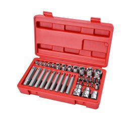 EXTOL hlavice a hroty sada 35ks, 1/4",3/8", 1/2" (8818211)