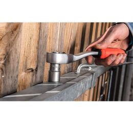EXTOL ráčna tvarovaná, 45 zubů, 1/2", L 253mm, Crv (8816456)