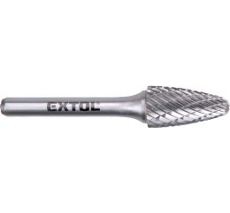 EXTOL fréza karbidová, kulatý oblouk, pr.12x25mm/stopka 6mm,sek střední(double-cut) (8703755)
