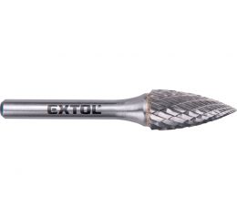 EXTOL fréza karbidová, ostrý oblouk, pr.12x25mm/stopka 6mm,sek střední(double-cut) (8703765)