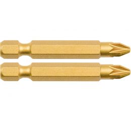 FORTUM-KITO hrot křížový sada 2ks, PZ 2x50mm, S2-Titan. úprava, FORTUM-KITO, hrot křížový sada 2ks, PZ 2x50mm, S2-Titan. úprava,