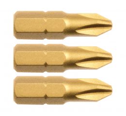 FORTUM-KITO hrot křížový sada 3ks, PH 1x25mm, S2-Titan. úprava, FORTUM-KITO, hrot křížový sada 3ks, PH 1x25mm, S2-Titan. úprava,