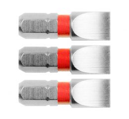 FORTUM-KITO hrot plochý sada 3ks, 8x25mm, S2, FORTUM-KITO, hrot plochý sada 3ks, 8x25mm, S2, FORTUM-KITO, S2 (4741108)