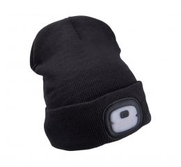 EXTOL čepice s čelovkou 4x25lm, nabíjecí, USB, tmavě šedá, ECONOMY, univerzální velikost (43452)