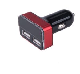 EXTOL nabíječka USB do auta, 12/24V, 2xUSB, měřič, 3,4A, 17W (42084)