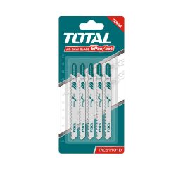 TOTAL Plátky do přímočaré pily, dřevo, 5ks, délka řezací plochy 75mm, HCS (TAC51101D)