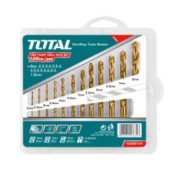 TOTAL Vrtáky do kovu, sada 12ks, 2,2.5,3,3.5,4,4.5,5,5.5,6,6.5,7,8mm, HSS (TACSD0125)