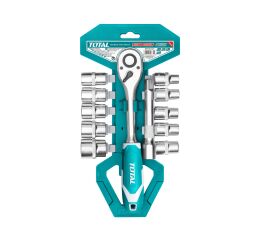 TOTAL Hlavice nástrčné 1/2", sada 12ks, industrial, CrV (THT141121)