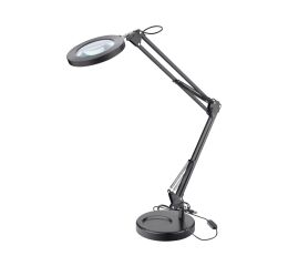 EXTOL lampa stolní s lupou, USB napájení, černá, 2400lm, 3 barvy světla, 5x zvětšení (43160)