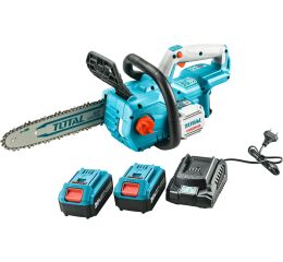 TOTAL Pila řetězová aku 900W, BRUSHLESS, 20V Li-ion, 4.0Ah (2x), nabíječka, 30cm (TGSLI201286)