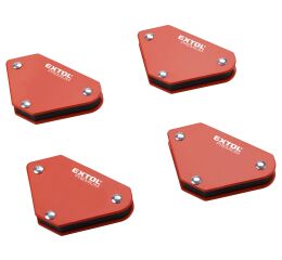 EXTOL magnet-úhelník svařovací mini, sada 4ks, 45°-90°-135°, nosnost do 4kg (8815180)