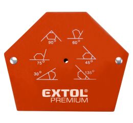 EXTOL magnet-úhelník svařovací, 30°-45°-60°-75°-90°-135°, nosnost do 22kg (8815194)