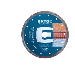 EXTOL kotouč diamantový řezný, turbo Thin Cut, suché i mokré řezání, O 200x25,4x2mm (8703046)