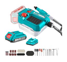 TOTAL Bruska přímá AKU, 20V Li-ion, 2000mAh, s baterií a nabíječkou (TMGLI20011)