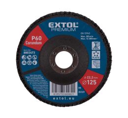 EXTOL kotouč lamelový šikmý korundový, O125mm, P60 (8803473)
