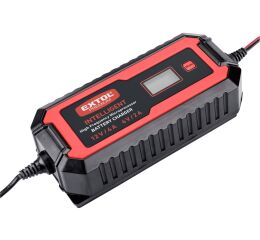 EXTOL autonabíječka 9stupňová, řízená mikroprocesorem, 12V/6V, 4A (8897302)