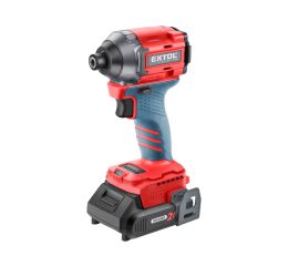 EXTOL utahovák rázový 1/4" aku SHARE20V, BRUSHLESS, 2Ah (8891814)