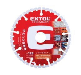 EXTOL PREMIUM kotouč řezný diamantový MULTI univerzální, O125x22,2x2,2mm (8803001)