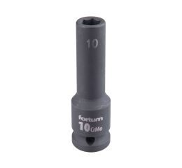 FORTUM hlavice nástrčná rázová 1/2", 10mm, L 78mm, CrMoV (4703210)