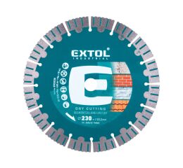 EXTOL INDUSTRIAL kotouč diamantový řezný segmentový Long Life Cut, suché řezání, O 230x22,2x2,3mm (8703038)