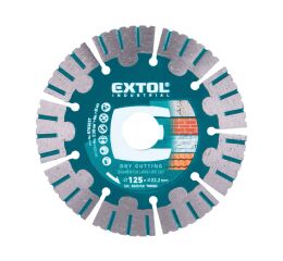 EXTOL INDUSTRIAL kotouč diamantový řezný segmentový Long Life Cut, suché řezání, O 125x22,2x1,9mm (8703037)