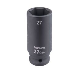 FORTUM hlavice nástrčná rázová 1/2", 27mm, L 78mm, CrMoV (4703227)