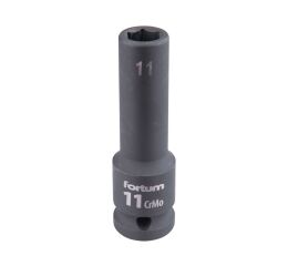 FORTUM hlavice nástrčná rázová 1/2", 11mm, L 78mm, CrMoV (4703211)