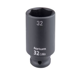 FORTUM hlavice nástrčná rázová 1/2", 32mm, L 78mm, CrMoV (4703232)