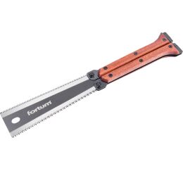 FORTUM pila zavírací/kapesní dvoubřitá, 300mm s dřevěnou rukojetí (4772120)