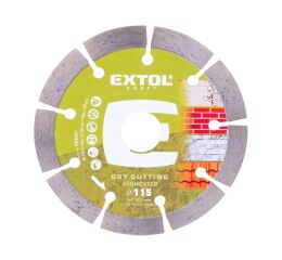 EXTOL CRAFT kotouč diamantový řezný segmentový - suché řezání, O 115x22,2x1,8mm (903031)