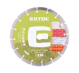 EXTOL CRAFT kotouč diamantový řezný segmentový - suché řezání, O 230x22,2x2,6mm (903035)