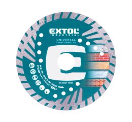 EXTOL INDUSTRIAL kotouč diamantový řezný, turbo Grind Cut, suché i mokré řezání, O 125x22,2x2,2mm (8703062)