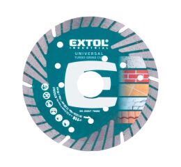 EXTOL INDUSTRIAL kotouč diamantový řezný, turbo Grind Cut, suché i mokré řezání, O 115x22,2x2,2mm (8703061)