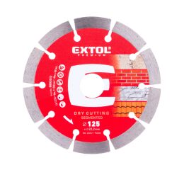 EXTOL PREMIUM kotouč diamantový řezný segmentový - suché řezání, O 125x22,2x1,8mm (8803012)