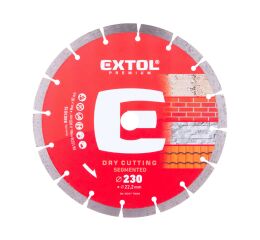 EXTOL PREMIUM kotouč diamantový řezný segmentový - suché řezání, O 230x22,2x2,6mm (8803015)