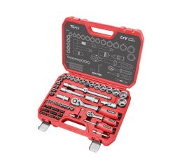 EXTOL hlavice nástrčné, sada 75ks, 1/4", 1/2" (8818321)