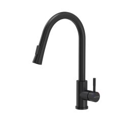 MUSA baterie dřezová JULIA, stojánková se sprchou, karbonově černá (831401)