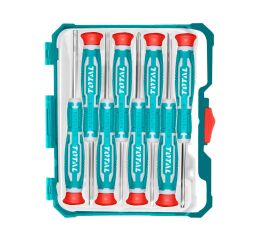 TOTAL Šroubováky, sada 8ks precision, industrial, CrV (THT250826)