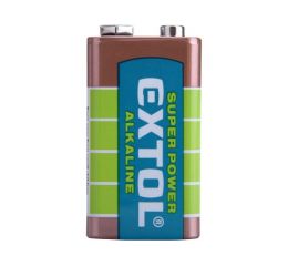 EXTOL baterie alkalické, 1ks, 9V (6LR61) (42016)