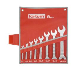 FORTUM klíče ploché, sada 8ks, 6-24mm, 61CrV5 (4730104)