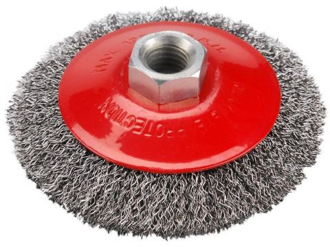 EXTOL kartáč miskový, O 100mm, vlnitý drát S 0,3mm, M14x2mm, EXTOL CRAFT (17006)