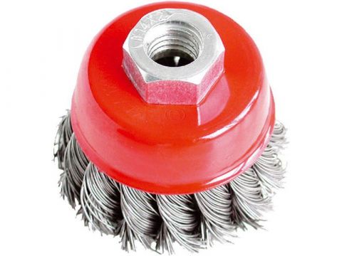 EXTOL kartáč hrnkový copánkový, O 80mm, vlnitý drát S 0,5mm, M14x2mm, EXTOL CRAFT (17008)