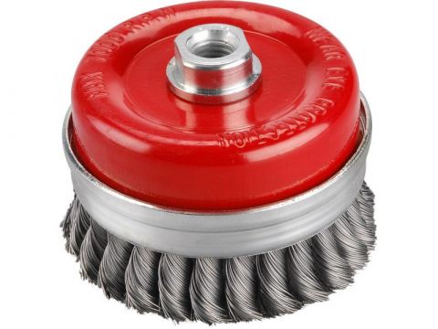 EXTOL kartáč hrnkový copánkový, O 100mm, vlnitý drát S 0,5mm, M14x2mm, EXTOL CRAFT (17010)