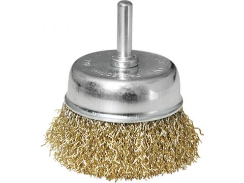 EXTOL kartáč hrnkový, O 63mm, vlnitý drát S 0,3mm, stopka 6mm, EXTOL CRAFT (17057)