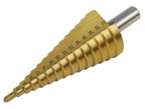 EXTOL vrták stupňovitý, 4-32/2mm, 15 otvorů, průměr stopky 10mm, délka 101mm, TiN, EXTOL CRAFT (20055)