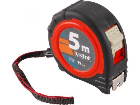 EXTOL metr svinovací, 5m, šířka pásku 19mm, pryžový obal, EXTOL PREMIUM (3155)