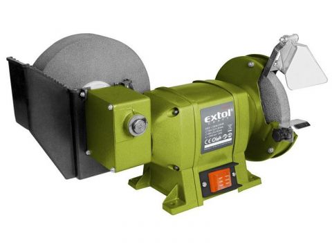 EXTOL bruska stolní s pomaloběžným kotoučem, 250W, 200x20xš.40mm a 150x12,7xš.20mm, EXTOL CRAFT (410133)